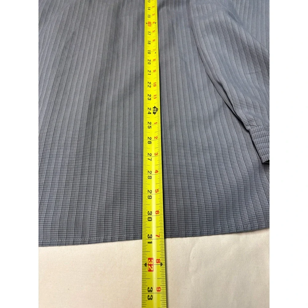 Vintage The North Face Performance Mens Grey‎ Micro Check Modal  Long Sleeve M